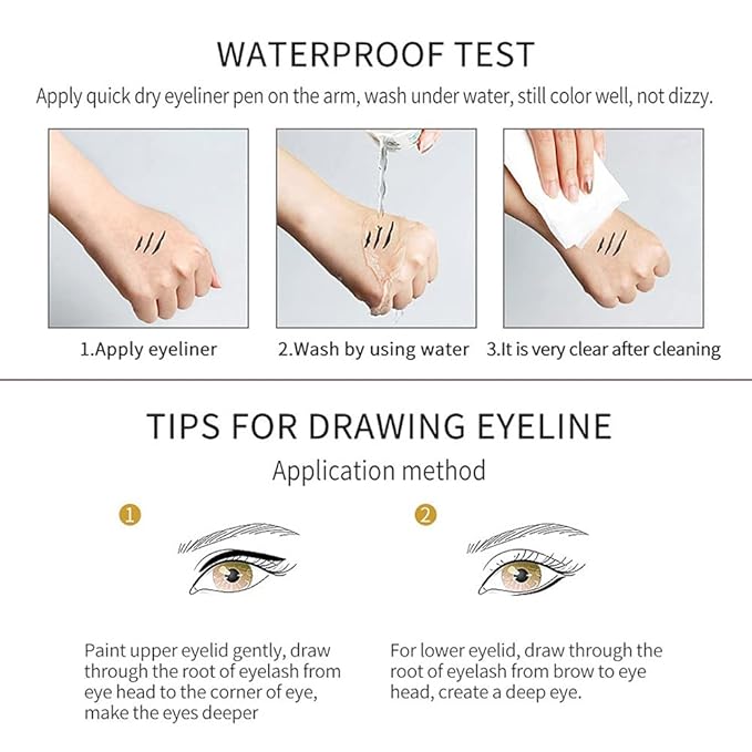 evpct 6Pcs Glitter Eyeliner Pencils Set delineadores de colores para ojos lapiz de ojos negro a prueba de agua Pink Rose Red Orange Purple Metallic Colorful Liquid Eye Liners Set for Women Waterproof