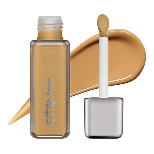 about-face THE PERFORMER Skin-Focused Foundation M2Olive – Medium Coverage, Long-Wear, Breathable & Buildable Base – Clean, Vegan, Hydrating Formula with Blue Agave & Chlorella – 1.08oz