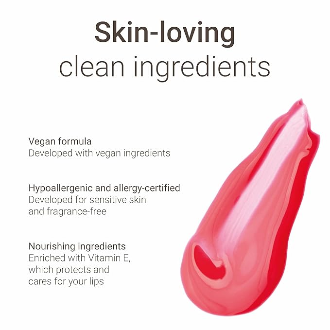 Sandstone Scandinavia Lipglace - Hypoallergenic Vegan Lip Gloss - Fragrance Free & Allergy Certified - Non Sticky & Moisturizing Lipgloss - Anti-Aging Hydrating Lipgloss (Summer Fling, 3,5 g)