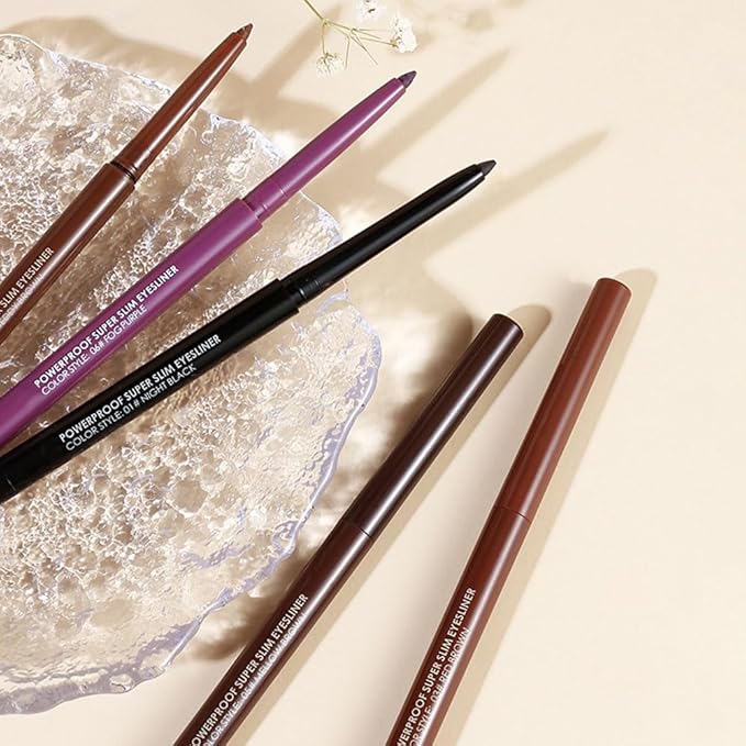 Kaely Red Brown Gel Eyeliner Pencil, Smooth Eye Liner Waterproof Smudge Proof, Built in Sharpener, Long Lasting Eye Makeup, Vegan & Cruelty-Free, 03