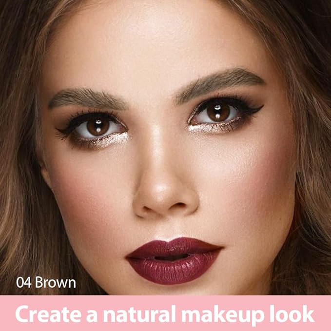 1Pcs Brown Magic Microblading Eyebrow Pencil Contouring Pen Brow for Eyes, Dual-Ended Micro-Fork-Tips Applicator for Hair Like Strokes with Dual-ended Eyebrow Brush Long Wear Waterproof lápiz de cejas