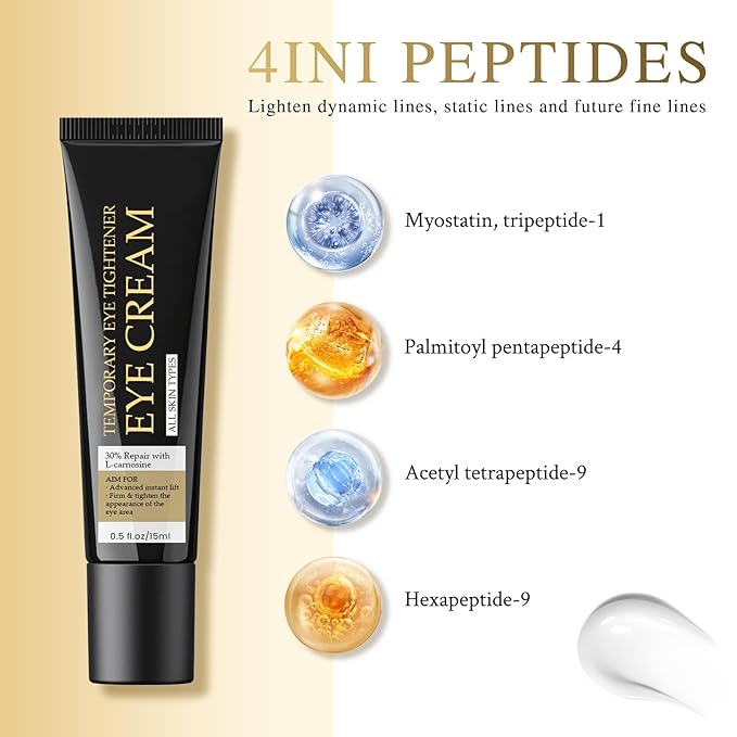 Temporary Eye Tightener Eye Cream, Instant Firmx Eye Cream Reduces Under Eye Bags and Wrinkles, Dark Circles Anti Aging Fine Lines, Firm Skin Under Your Eyes