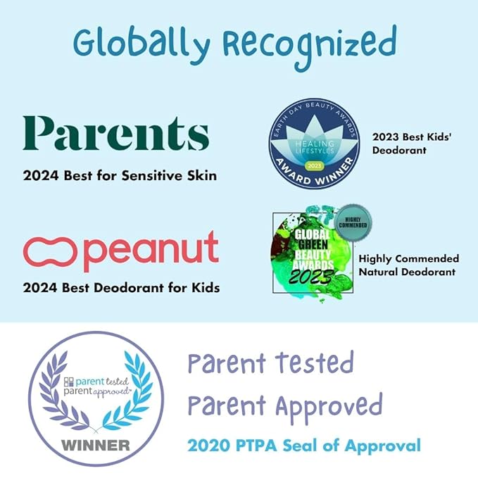 MONA Brands UNSCENTED All Natural Deodorant for Kids | Safe for Kids, Preteens, Teens, Boys and Girls | Baking Soda Free, Aluminum Free, Vegan (2-PK UNSCENTED 1.76 Oz each)