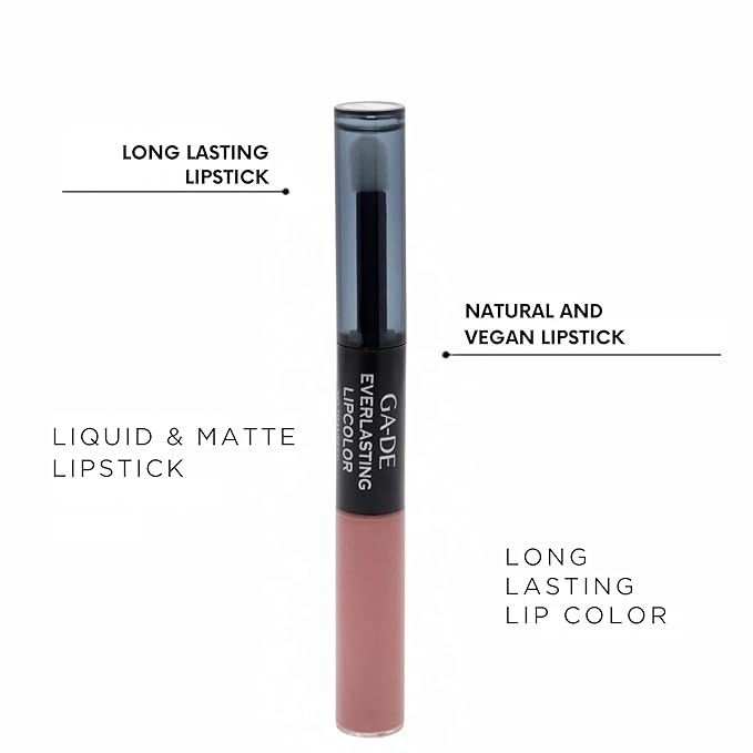 GA-DE Everlasting Lip Color, 93 - Full Coverage, Non-Oily, Moisturizing, Long Lasting Lipstick - Dries Quickly into Ultra-Thin Film - 0.28 oz