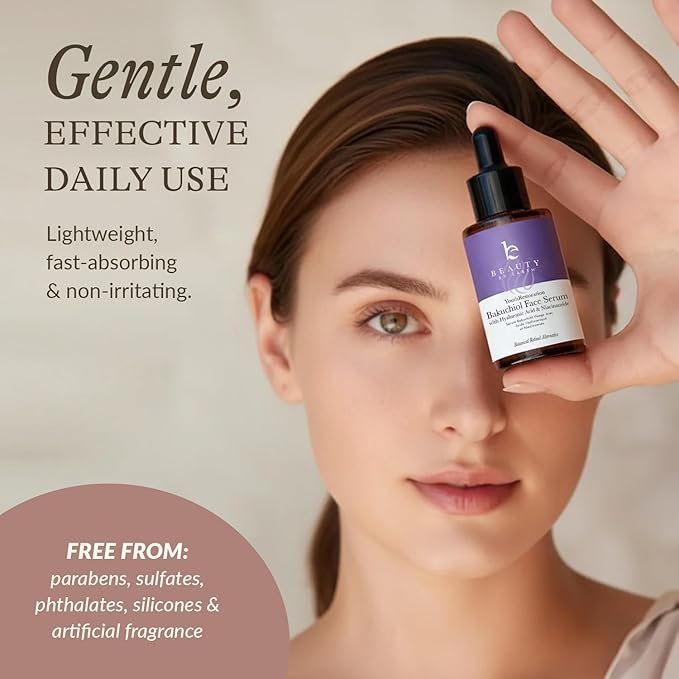 Bio Retinol Alternative Bakuchiol Serum - Smooths Skin & Reduces Fine Lines, USA Made with Natural & Organic Ingredients, Anti-Aging Skin Care Formula, Vegan, Cruelty Free