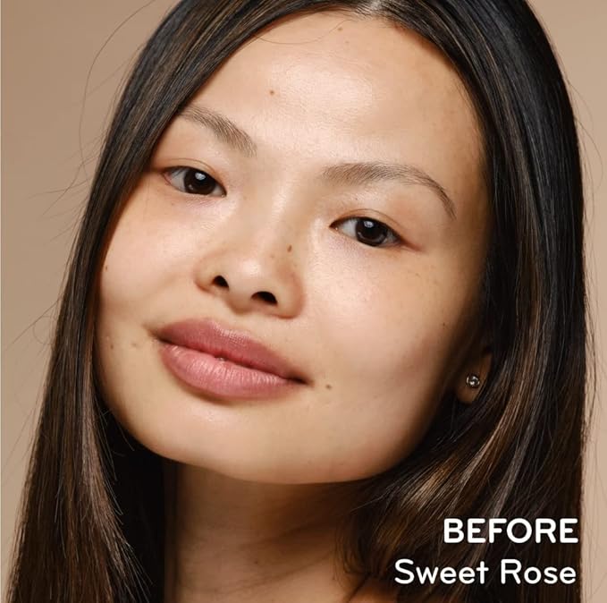 pürlisse Blush Glow BB Cheek Color - Dewy Liquid Blush for Cheeks - Enriched with Vitamin E & Hyaluronic Acid - Creamy, Lightweight & Buildable - Hydrating & Nourishing - Sweet Rose (0.34 Fl oz)