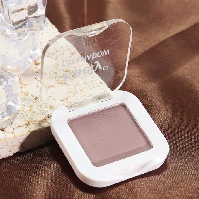 Taupe Matte Single Eyeshadow Makeup, Neutral Powde Eye Shadow for Older Women, Lavender Plum Mauve Matte Eyeshadow Palette Pigmented Waterproof Everyday Natural Eye Makeup, sombras para ojos 05