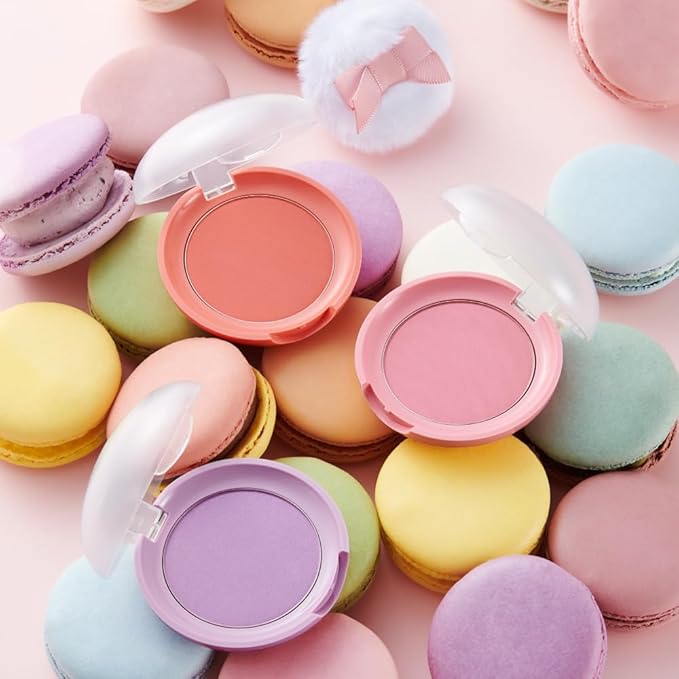 ETUDE Lovely Cookie Blusher #OR201 Apricot Peach Mousse 4g | Glowing & Natural Powder Blush with Long-Lasting Sebum Control | Easy Application | Puffy Cushion for a Lovely Makeup Look