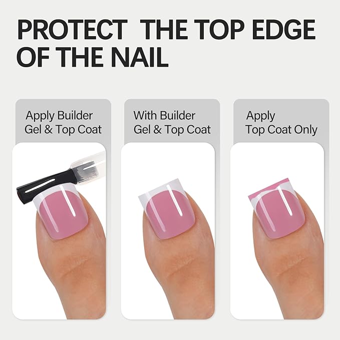 Vansiho Press on Toenails Short, French Tips Toenail Press on Square for Women, Pink White Soft Gel Fake Toe Nails, Acrylic Nails Soak off Toe Nail Home DIY 15 Sizes