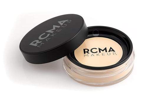 RCMA Makeup Premiere Loose Powder Amber – Talc-Free – Blurring, Oil-Control, No Flashback, Vegan & Cruelty-Free – 0.5oz