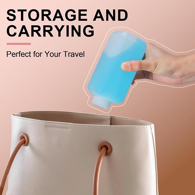 1.4oz/40ml Leak Proof Plastic Bottles with Caps for Liquids Sample, Reusable Small Bottles Containers for Travel, Camping and Hiking (Translucent, 10 Pcs)