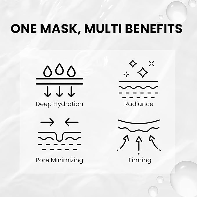 Vegan Mucin Lifting Hydrogel Collagen Face Mask 10 ea Ultimate Hydration, Improves Skin Texture, Soothing, Elasticity, Glowing Skin, Reduces Fine Lines & Wrinkles, Made in Korea OHMYPURE (10, Vegan)