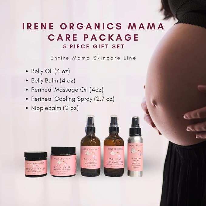 Belly Bundle - Organic Belly Balm and Natural Oil for Pregnancy Stretch Marks and Scars (5 piece set - SM)