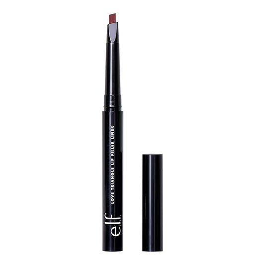 e.l.f. Love Triangle Lip Filler Liner, 2-in-1 Lipliner Pencil For Sculpting & Filling, Long-Lasting Intense Color, Vegan & Cruelty-Free, Plum