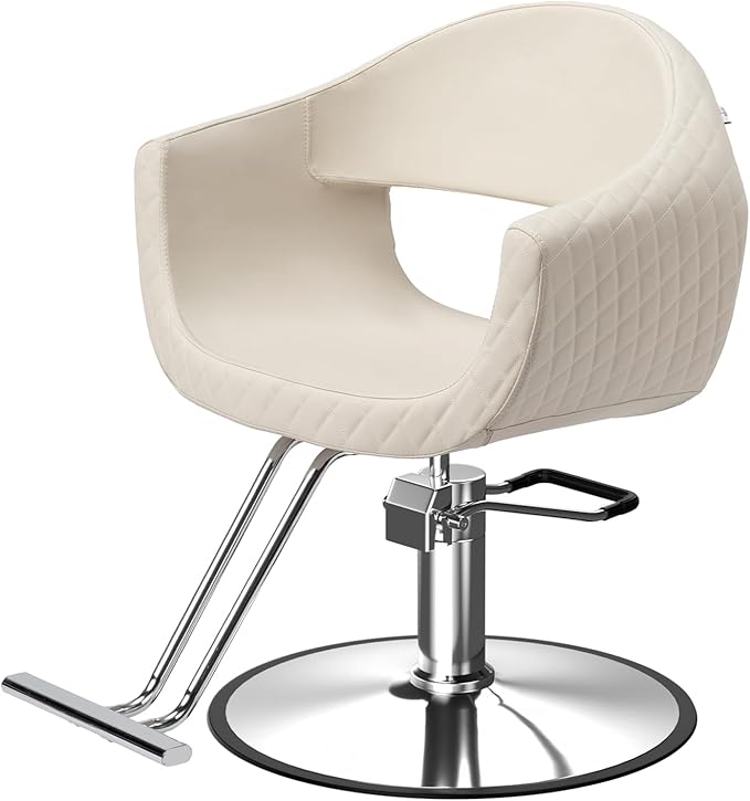 OmySalon Barber Chairs for Barbershop Styling Chair, Salon Chair for Hair Stylist, Heavy Duty Hydraulic Pump, 360°Swivel with Footrest, Hairdressing Home Beauty Spa Equipment