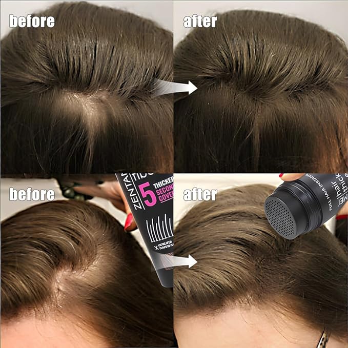 Hair Fibers for Thinning Hair for Women All-Natural Hair Building Fibers 0.98 Oz Hair Volume Powder Bald Spot Cover Up for Men & Women (White)