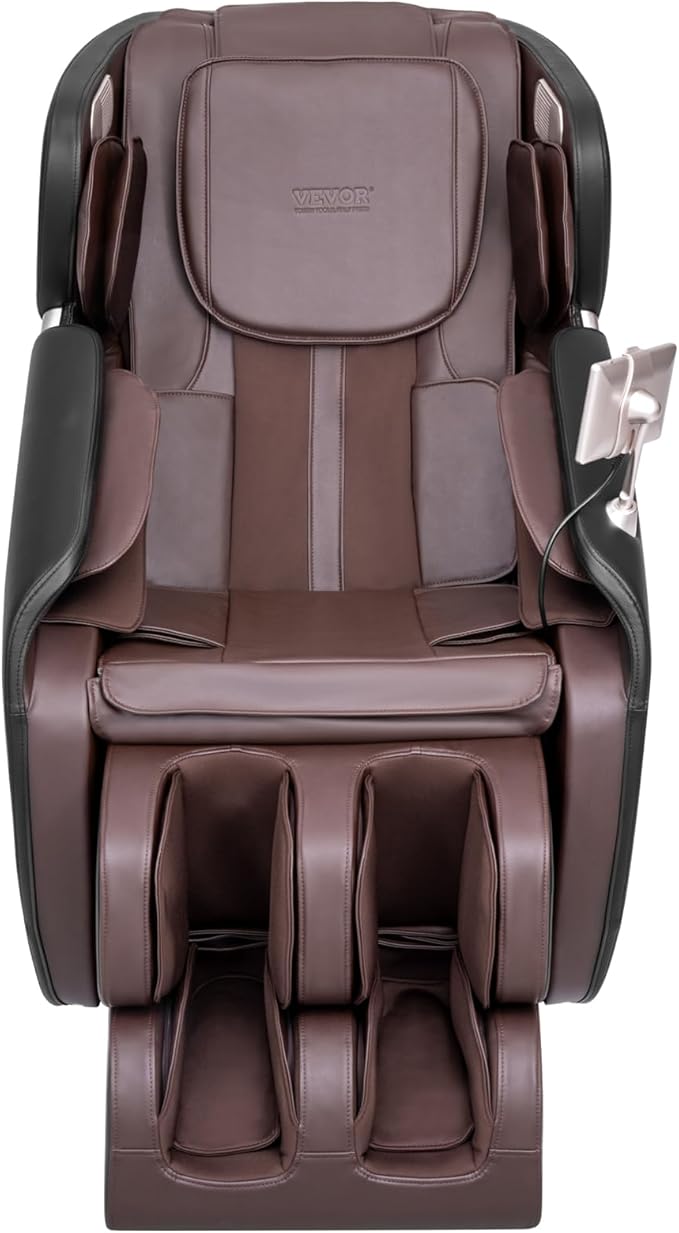 VEVOR Massage Chair - Full Body Zero Gravity Recliner with Multi Auto Modes, 3D Shiatsu, Heating, Bluetooth Speaker, Airbag, Foot Roller, and Touch Screen