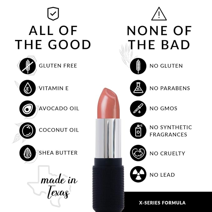 Red Apple Lipstick Naughty Full Body Lipstick for Women - Vegan Gluten Free Organic Lipstick - Creamy Lip Color, Nourishing Lip Makeup w Vitamin E - TAN NUDE LIPSTICK SHADE