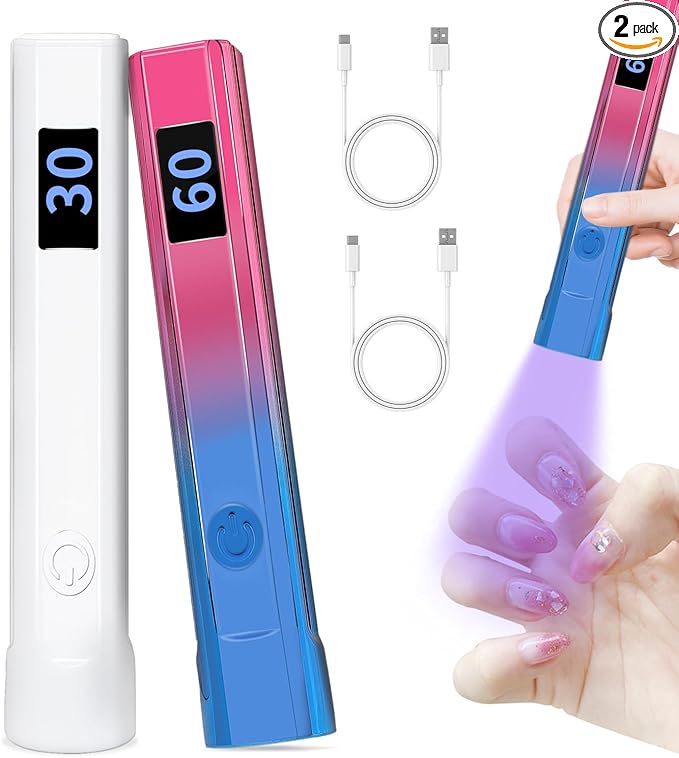 2 pack handheld nail lamp