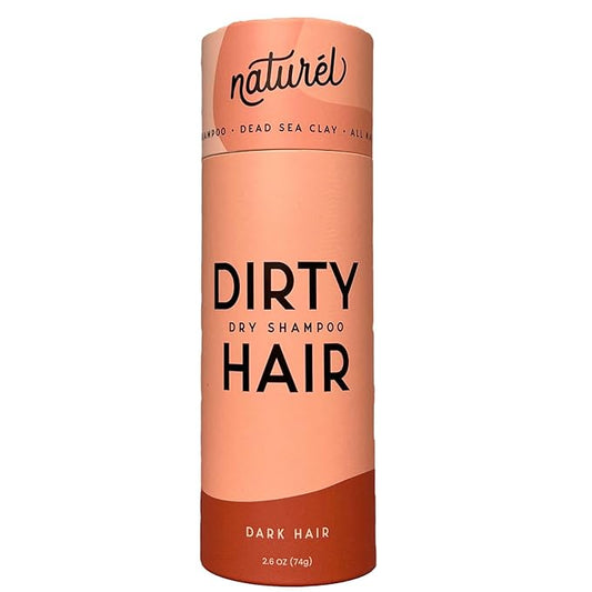 NATURL Dry Shampoo Volumizing Powder for Oily, Dark Hair | Non Aerosol, Oil Absorbing, Travel Size, Vegan, Talc Free, Aluminum Free | Grapefruit Scent | 2.6 Ounces