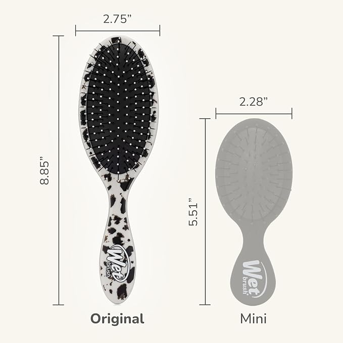 Wet Brush Original Detangler Hair Brush, Tan Leopard (Safari), Ultra-Soft IntelliFlex Bristles, Detangling Bristles Glide Through Tangles (Wet Dry & Damaged Hair), Women & Men (2 Pack)