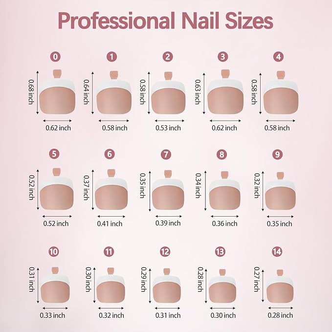 Misssix French Tip Press on Toe Nails, 150Pcs French Square Toe Nail Tips, Soft Gel False Toenail, Acrylic Soak off Fake Toe Nails for Women Nail Art DIY 15 Sizes