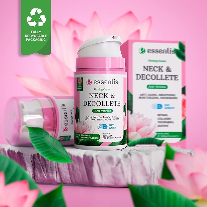 Neck Firming Cream, Anti Aging Facial Moisturizer with Retinol, Collagen, Niacinamide & Hyaluronic Acid, 1.7 Fl Oz