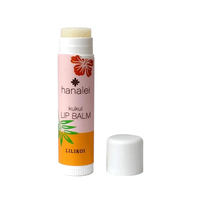 Hanalei Lip Balm and Moisturizer - Natural Kukui Oil and Beeswax Lip Moisturizer to Hydrate and Replenish Dry, Chapped Lips - Made in USA - Lilikoi