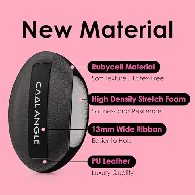 5Pcs Makeup Sponge Latex-Free Soft Blender Sponge Perfect for Liquid Foundation Concealer Cream Powder, Beauty Sponge Gift Set for Long-lasting and Natural Makeup, Black, Medium