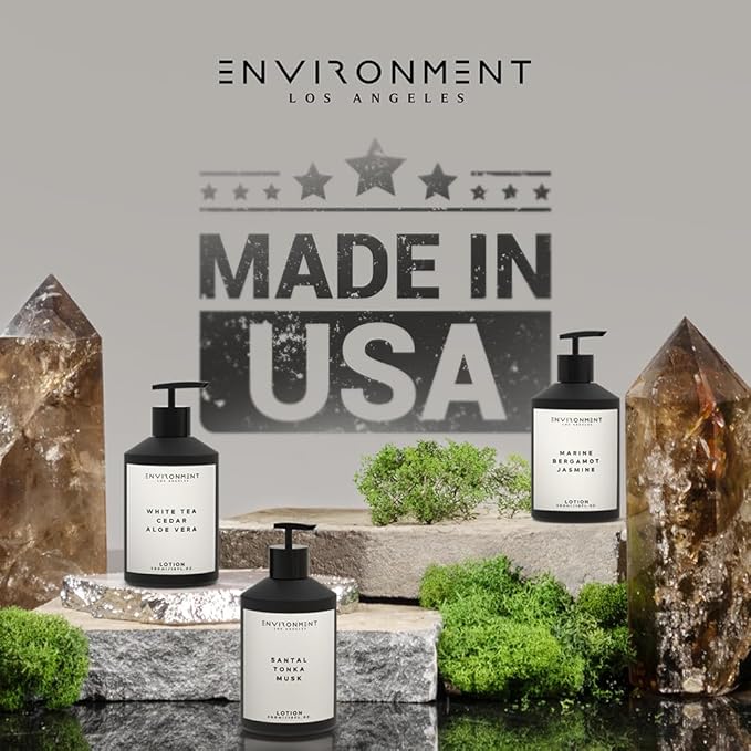 ENVIRONMENT Inspired by 5-Star Hotels WSTN Lotion, 300ml Luxury Scented Lotion (White Tea | Cedar | Aloe Vera) Bathroom Luxury, Men & Women High-End Body Lotion, Hand Cream, Dry Skin Treatment