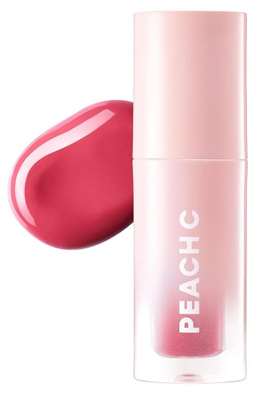 Peach C Jelly Beam Tint - Long Lasting Korean Lip Tint Stain Plumping Jelly Lip Gloss - Lightweight, Moisturizing & Buildable Lip Makeup Jelly Tint Blush with Vitamin E (Lucky Touch, 0.07 oz)