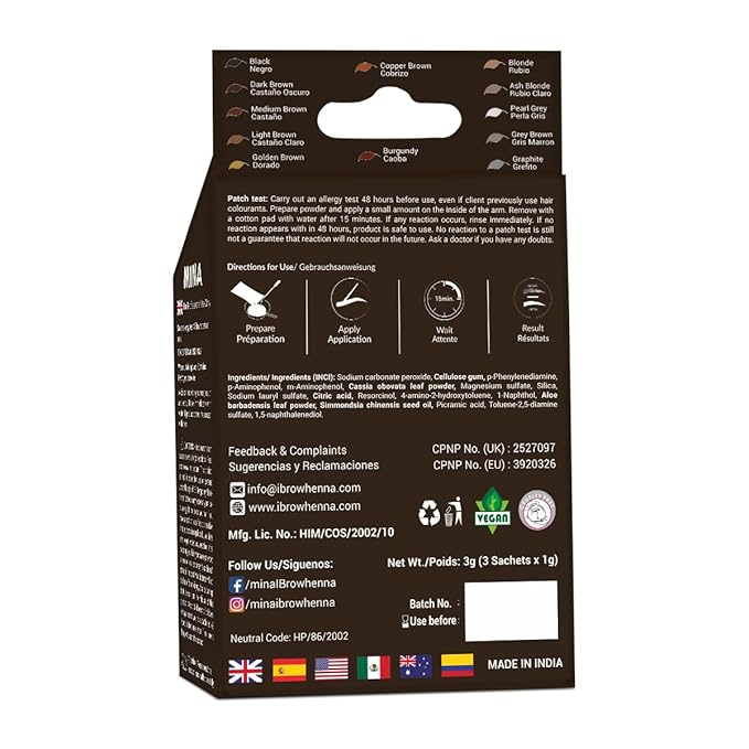 MinaiBrow Dark Brown Brow Tinting