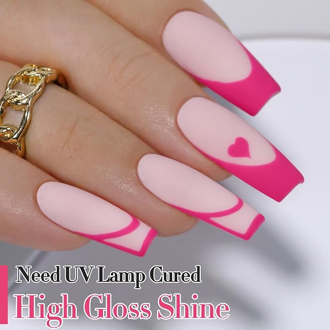 Double Rhythm Translucent Gel Polish Sheer Neutral Natural Light Milky Same Color Same Bottle 15ML Jelly UV Nail Polish Nail Art DIY at Home (Pink Purple-A1471)