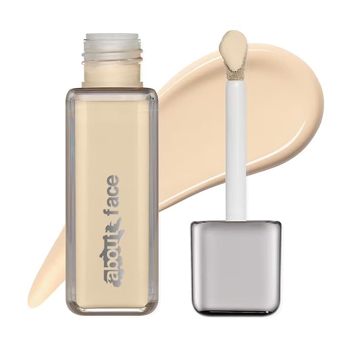 about-face THE PERFORMER Skin-Focused Foundation F2Olive – Medium Coverage, Long-Wear, Breathable & Buildable Base – Clean, Vegan, Hydrating Formula with Blue Agave & Chlorella – 1.08oz