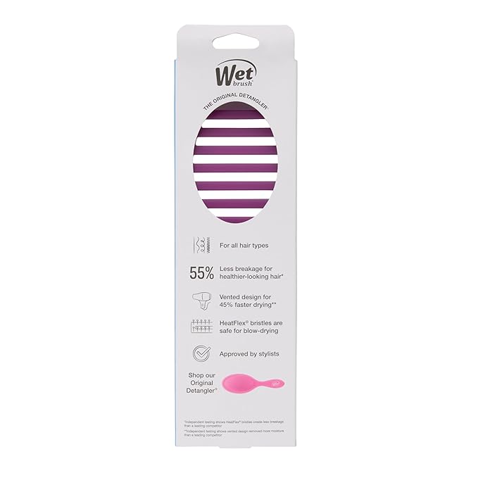 Wet Brush Speed Dry Hair Brush, Purple Frost - Vented Design & Soft HeatFlex Bristles Are Blow Dry Safe - Ergonomic Handle Manages Tangles - Pain-Free Hair Accessories