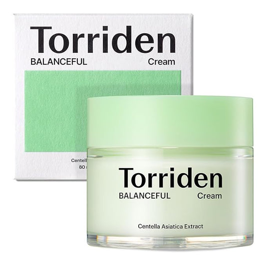 Torriden BALANCEFUL Cream 80ml (2.70 fl.oz.) | Soothing and Nourishing Moisturizer for Oily and Sensitive SKin | 5D CICA, Hydrolyzed Hyaluronic Acid, Panthenol