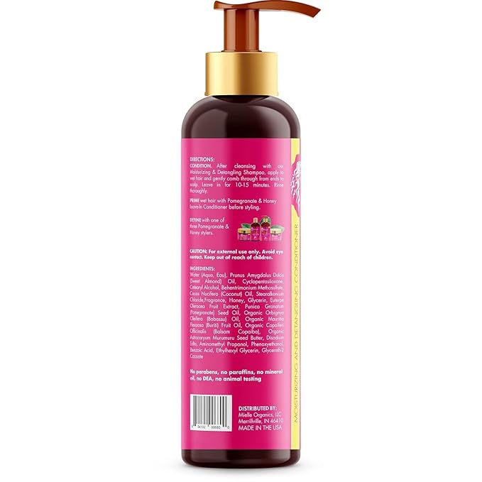 Mielle Organics Pomegranate & Honey Moisturizing and Detangling Shampoo and Conditioner for Type 4 Hair