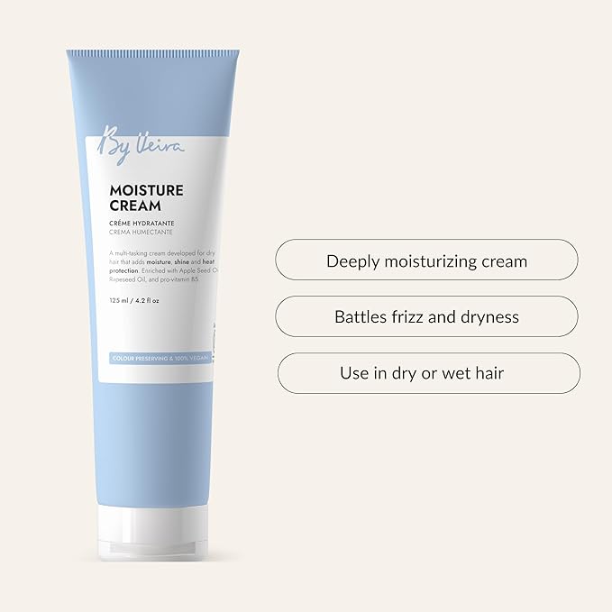 Moisture Cream 4.2 Fl Oz, For Frizzy/Dry Hair, Provitamin B5 & Rapeseed oil for Moisturising & Great Shine, Colour preserving & 100% vegan