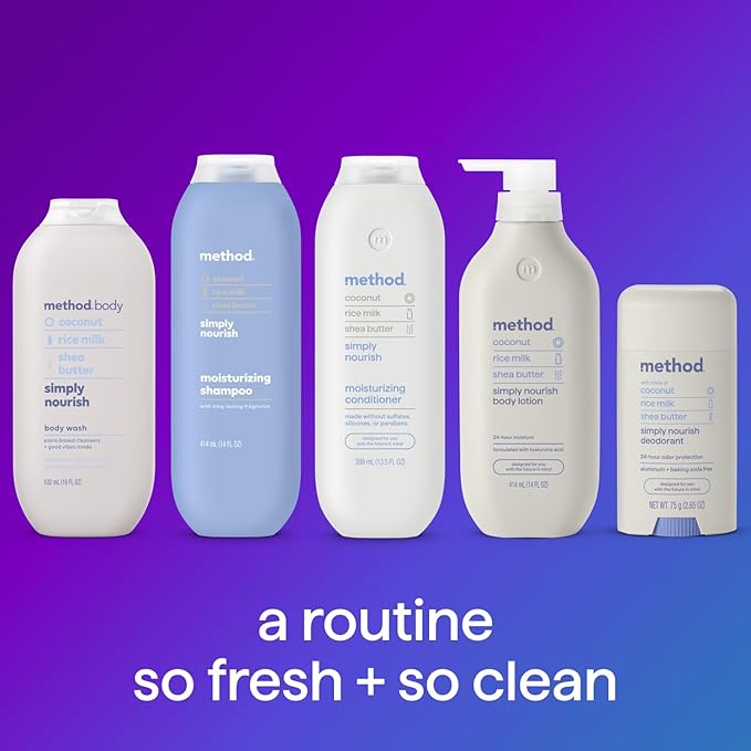 Method Body Wash, Simply Nourish, Paraben and Phthalate Free, Biodegradable Formula, 28 oz (Pack of 1)