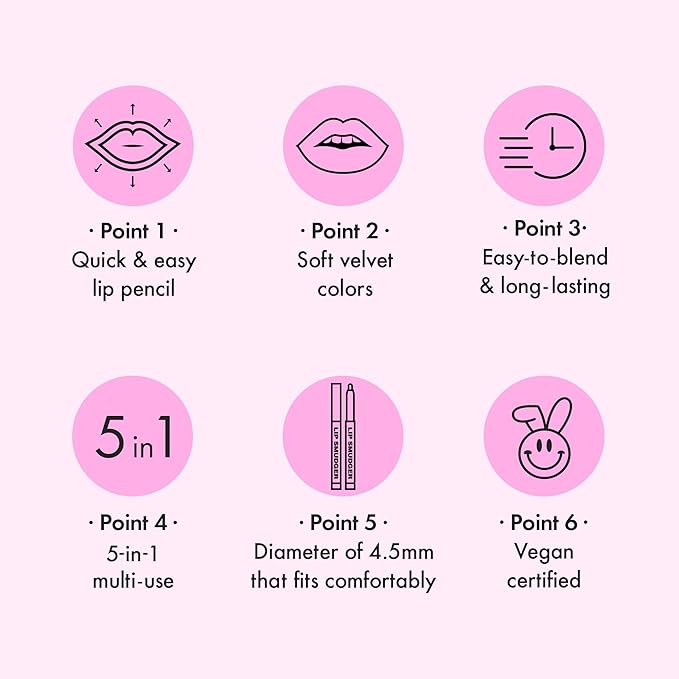 Amuse Seoul Lip Smudger (04 HIPPIE GIRL) | dark rose | lip liner, matte, creamy, soft, velvety, cruelty-free, lipcare, long-lasting, multiuse, vegan