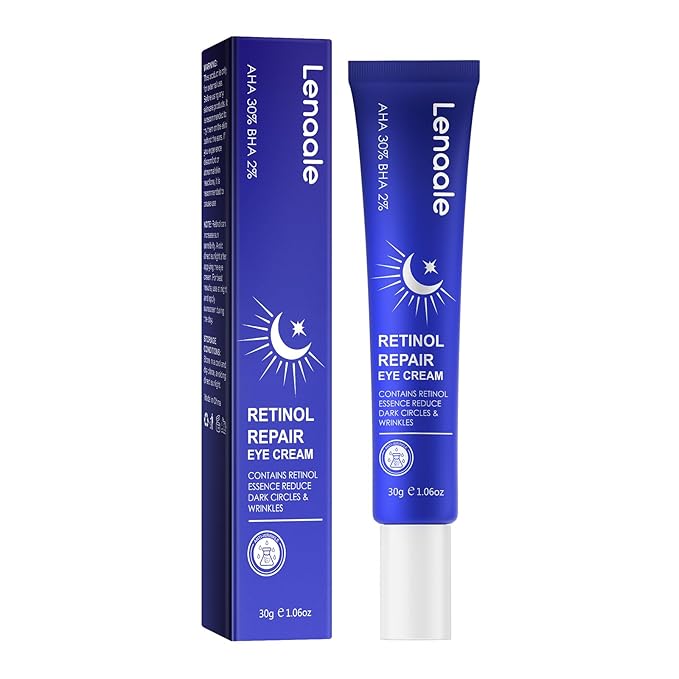 Retinol Eye Cream, Hydrating Under Eye Care Daily Wrinkle Cream, Infused with AHA30% to Smooth and Hydrate Skin, Eye Crea for Dark Circles Treatments