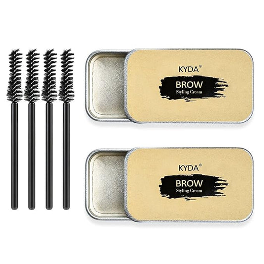 Ownest 2 PCS Soap Brow Eyebrow Soap Kit,Brows Styling Soap,Long Lasting Waterproof Smudge Proof Eyebrow Styling Pomade for Natural Brows, 3D Feathery Brows Makeup Balm