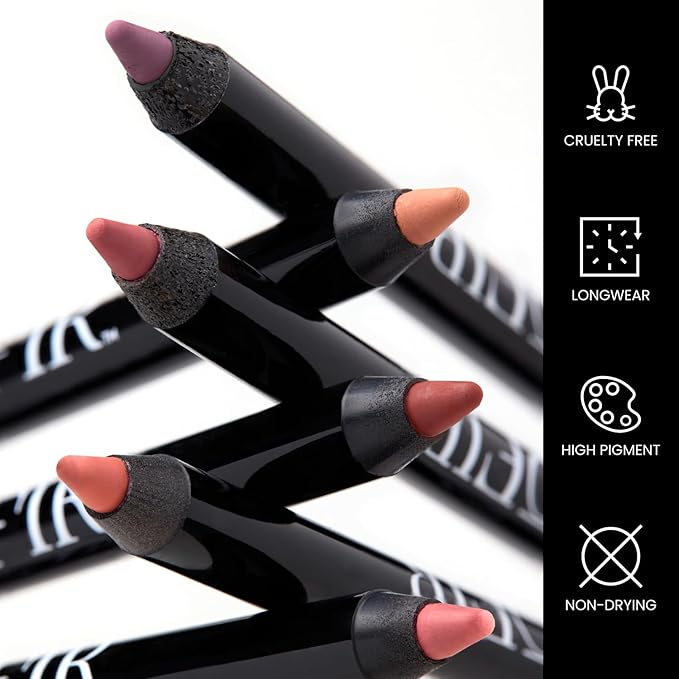 OFIR Longwear Demi-Matte Lip Pencil | Smudge-Proof, Easy Glide, Hydrating, Long-Lasting Color | Berry - Muted Plum Lip Liner Pencil | 0.042 OZ