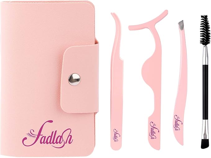 Eyelash Applicator Tool 4-in-1 Lash Applicator Tool Set with Eyelash Extension Tweezers, Brush Eye Lash Applicator Tools DIY Eyelash Extension Tweezers Kit for Beginners Eyelash Extensions Tool