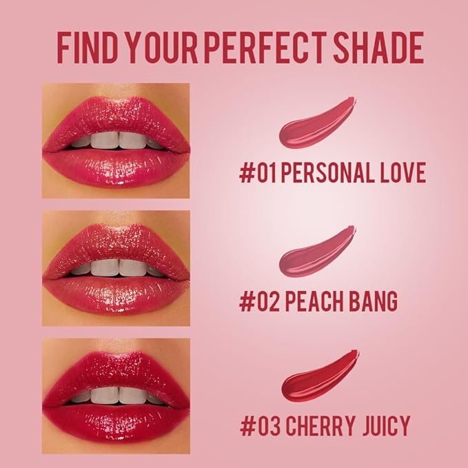 Matte Lip Stain Set, Long Lasting Waterproof Liquid Lipstick, Hydrating Non Sticky Velvet Lip Tint, Smudge-Proof Soft Matte Finish(03 CHRRY JUICY)