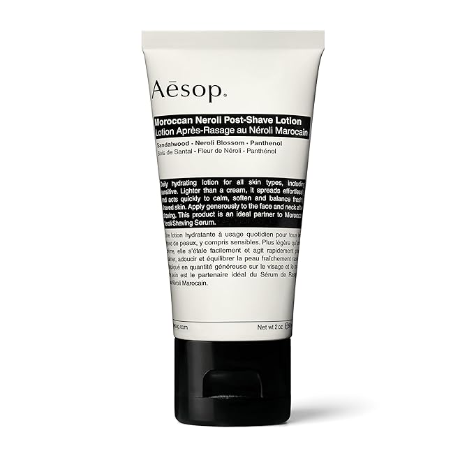 Aesop Moroccan Neroli Post Shave Lotion | Unisex Daily Hydrating Lotion Boosted With Botanical Oils | Balance Skin While Reducing Irritation and Aggravation | 2oz / 60mL
