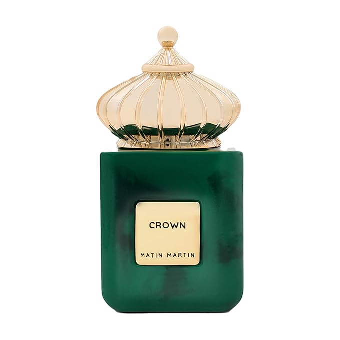 Matin Martin Crown for Unisex - Arabian Perfume for Women & Men - Long Lasting Spice & Citrus Fragrance with Bergamot, Leather, Musk, Cedarwood Notes - Arabic Cologne - Travel Size - 3.4 oz EDP Spray