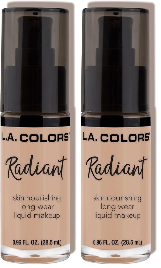 L.A. COLORS Radiant Liquid Makeup, Beige CLM388 (Pack of 2)