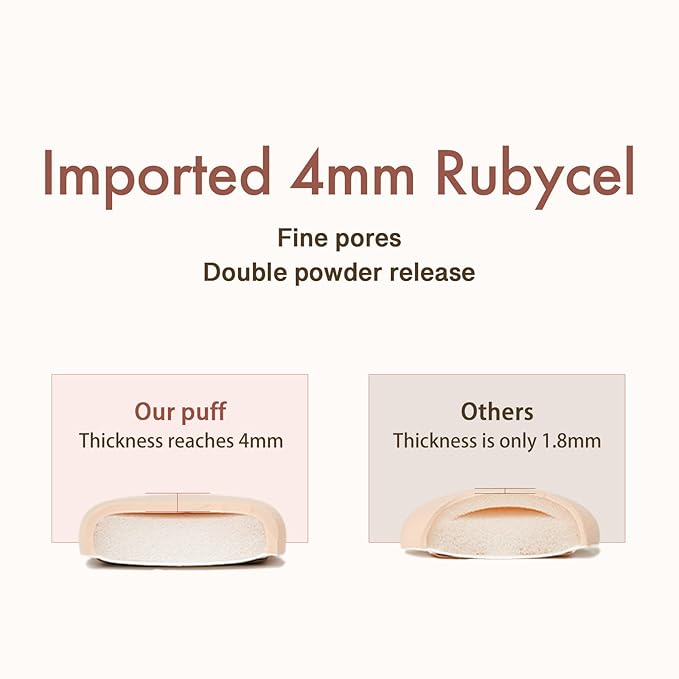 Heart-Shaped Makeup Sponge,Firm Bounce Rubycell, Foundation Sponge with Bow Tie Strap, for Precision Blending of Concealer/Cream Products, 3-Colors,Travel Friendly & Reusable & Storage Case