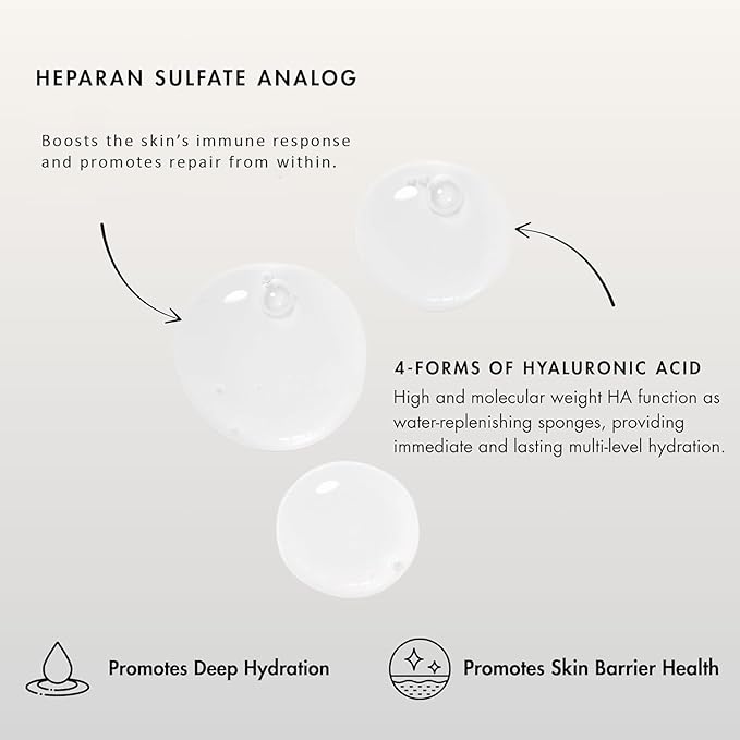Senté Hydrate+ Serum | Hyaluronic Acid with HSA for Glass Skin | Deep Hydration & Barrier Support | Fast-Absorbing | Calms & Soothes | Paraben, Cruelty, Fragrance Free | 1.0 oz